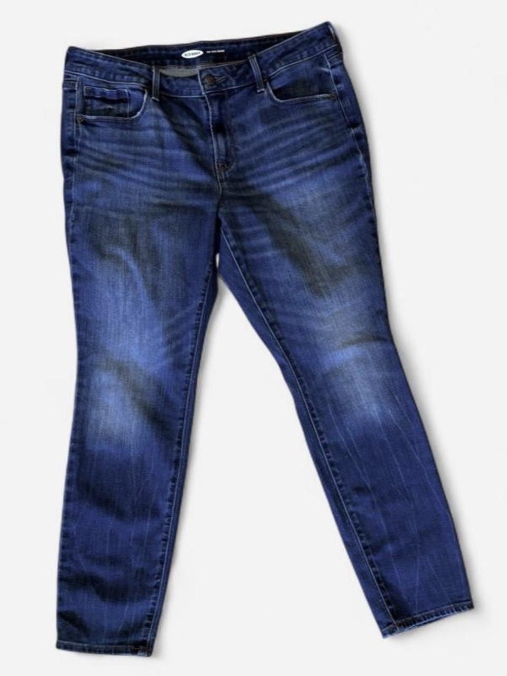 Old Navy Pop Icon Skinny Jeans 12 Petite Mid Rise Stretch Blue
